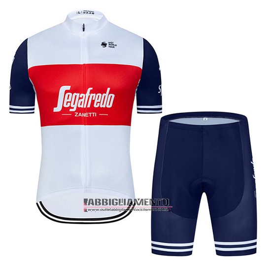 Abbigliamento Segafredo Zanetti 2020 Manica Corta e Pantaloncino Con Bretelle Bianco Rosso - Clicca l'immagine per chiudere